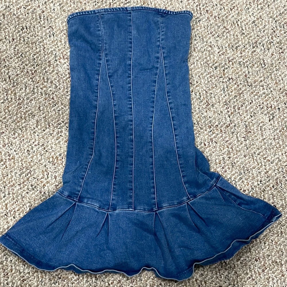 Denim mini dress